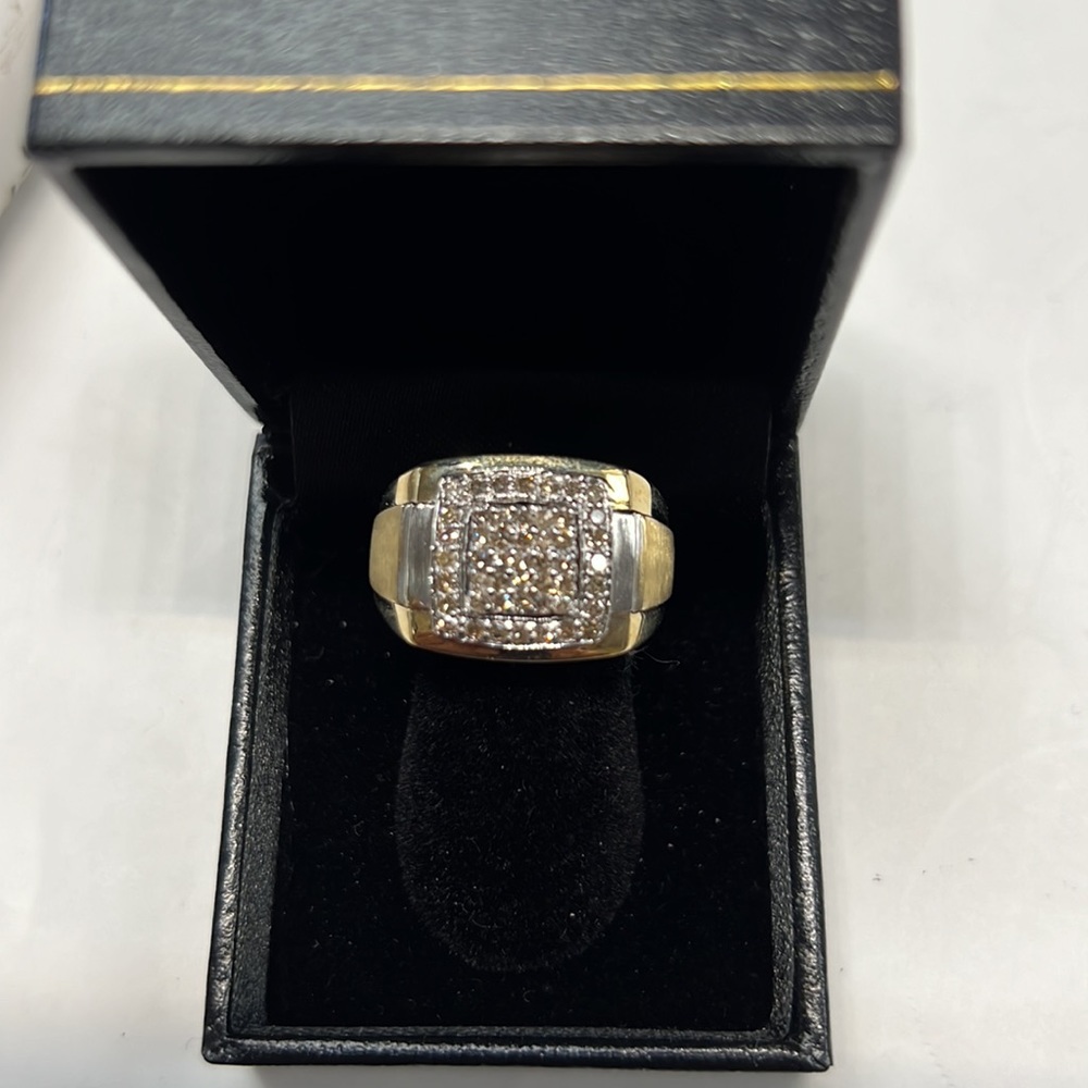 Diamonds 14k Solid Gold Ring - image 2